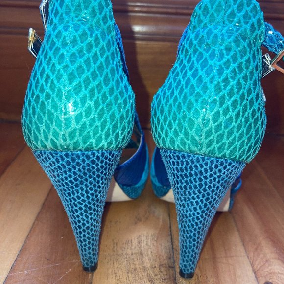 ALDO peep platform stiletto w/matching clutch - Picture 4 of 6